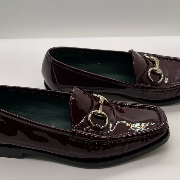 GUCCI Catherine horsebit loafers/moccasins Red/Bordeaux Sz 4/34 - Picture 3 of 8